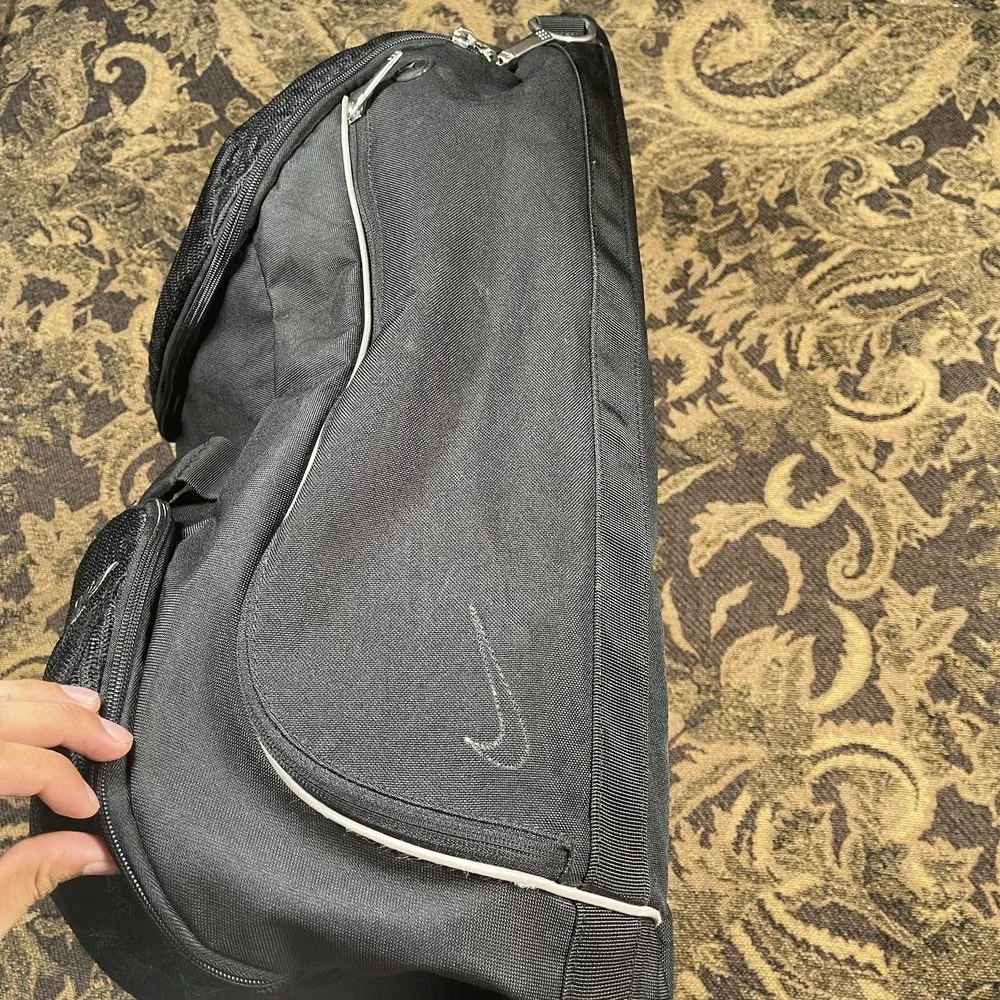 Vtg Nike Carry Gear Duffle Travel Gym Athletic Bag Black No Strap